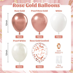 awenztech pearl rose gold balloons add luxe metallic touch to celebrations