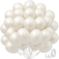 awenztech pearl white balloons 12 inch pack for elegant wedding decor.