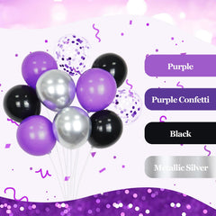 Awenztech purple confetti balloon 12inch adds whimsy to celebrations