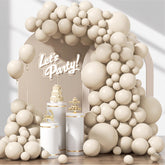 Awenztech sand white 18inch balloons for a pristine wedding arch backdrop