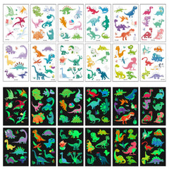 AWINMAY dinosaur tattoo designs featuring T rex and stegosaurus for imaginative play