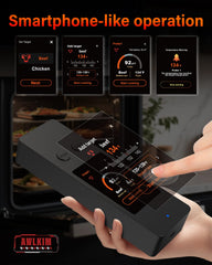 AWLKIM touchscreen interface lets you set targets and view temps without a phone.