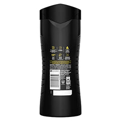 AXE Apollo body wash bottle label close up highlights sage and cedarwood notes