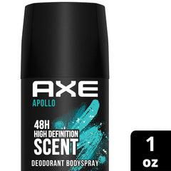 AXE Apollo travel deodorant packaging shows compact design