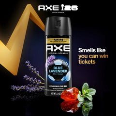 AXE Blue Lavender mist on skin delivers lasting aroma.