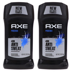 AXE Dry Phoenix antiperspirant stick front with sleek packaging and 24-hour protection.