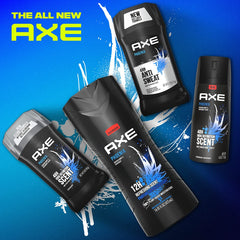 Close-up of AXE Phoenix scent notes with crushed mint and rosemary.