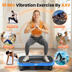 AXV vibration plate side view showing full-body training capability.