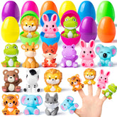 AyiOwmpa 12-pack prefilled Easter eggs in vibrant colors for exciting egg hunts.