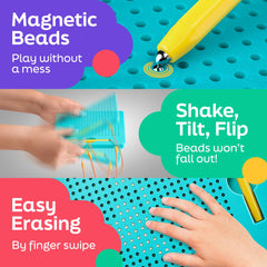 AYNAT FUN travel-friendly magnetic board in compact travel bag.