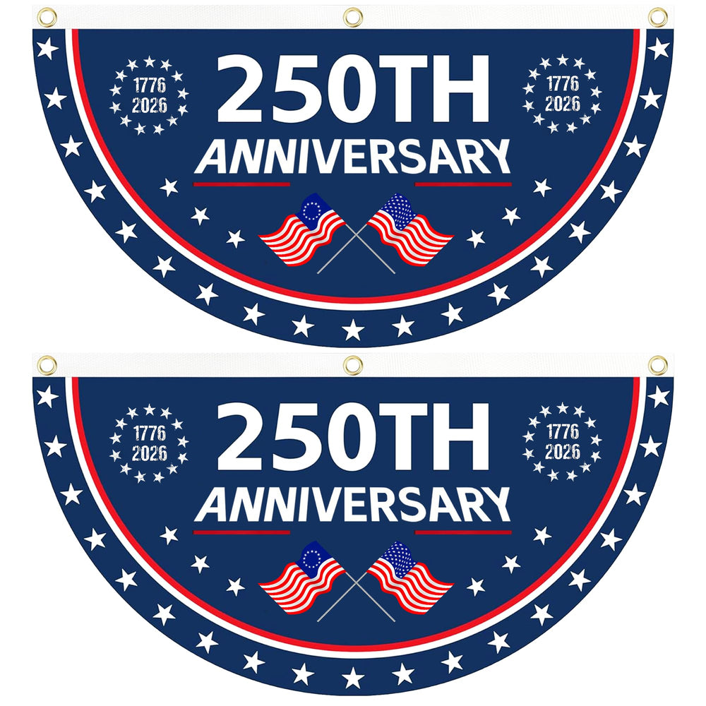 AYTHSRIC 2PCS USA flag front view with vibrant 250th anniversary design for outdoor use.