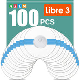 AZEN 100-pack Freestyle sensor covers for Libre 3 protect the sensor.