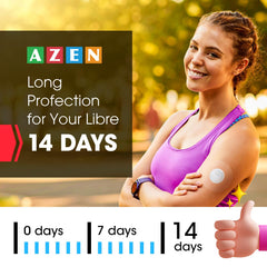 AZEN latex-free hypoallergenic patch for Libre 3 skin comfort.