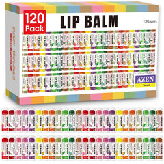AZEN lip balm 12-flavor collection for daily lip care and variety.