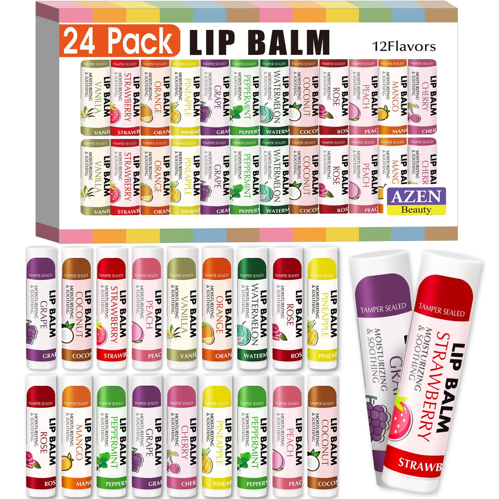 AZEN lip balm strawberry flavor for daily moisture and smooth lips