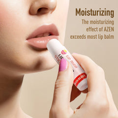 AZEN lip balm natural formula with coconut oil for deep moisturization.