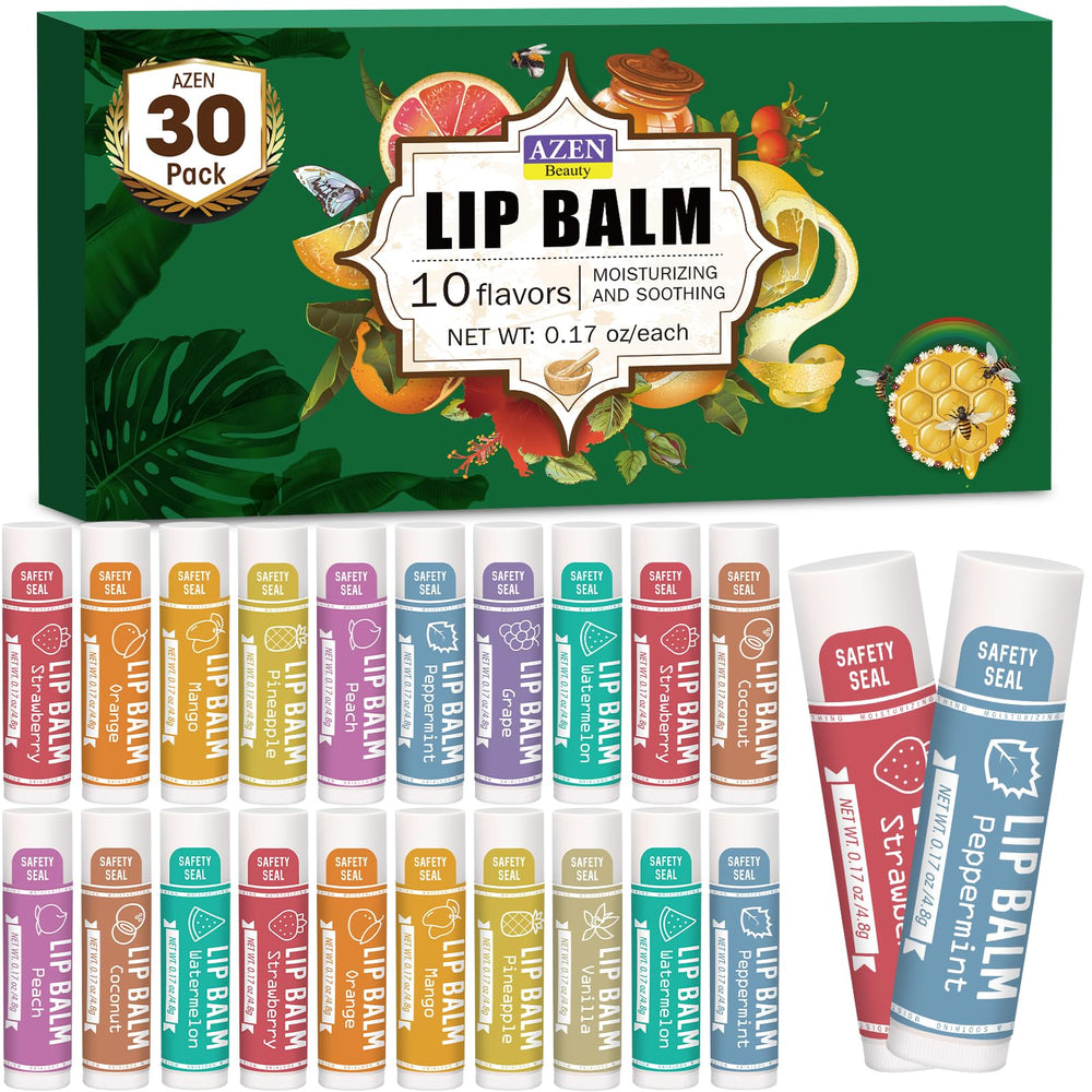 AZEN strawberry lip balm for rich moisture on dry lips