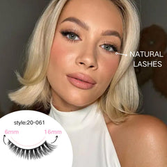 Azenlo 14mm 3D cat-eye lashes for dramatic evenings.