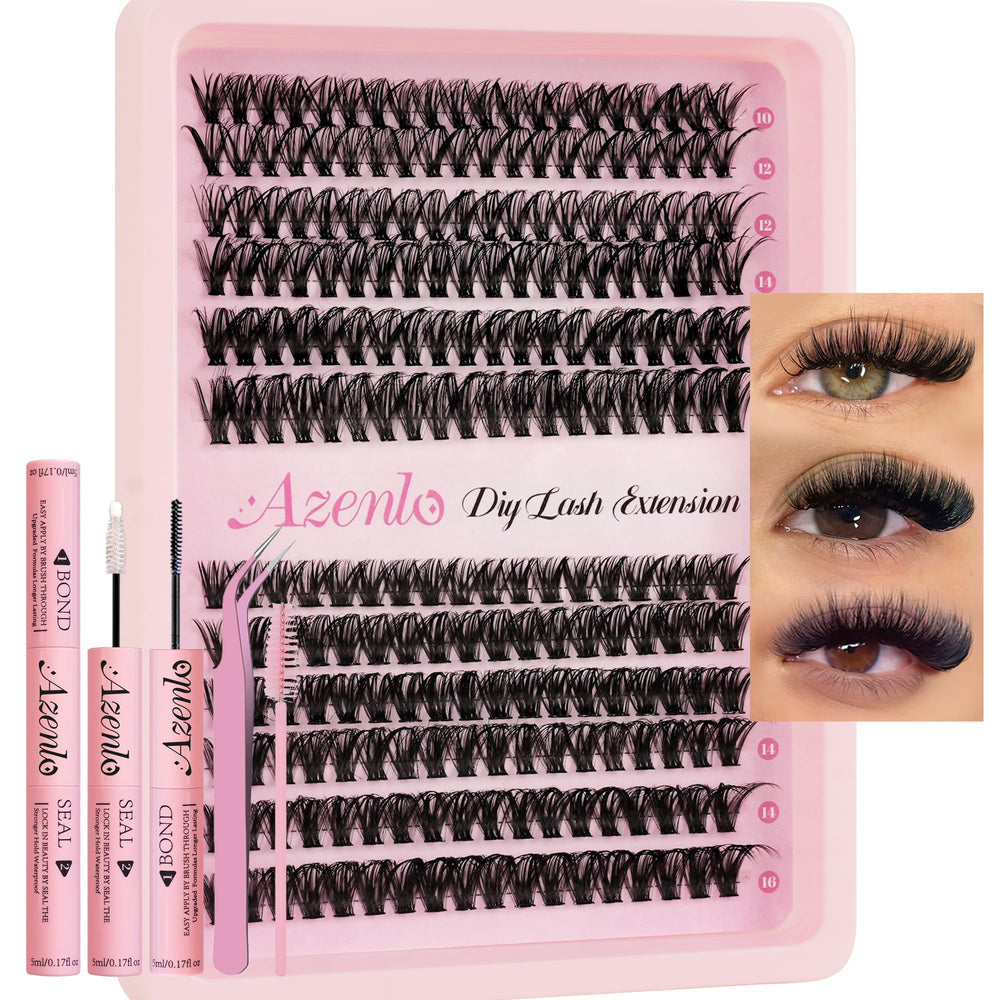 Azenlo lash clusters kit pack for at-home salon results