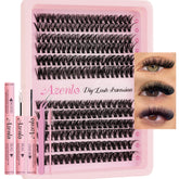 Azenlo lash clusters kit pack for at-home salon results