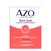 AZO Boric Acid packaging highlights protection and freshness.