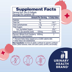 AZO Cranberry Pro softgels poured into a glass for daily use.