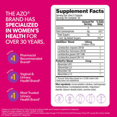 AZO Dual Protection pour image demonstrates simple one-capsule daily routine for ongoing support.