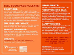 Aztec Secret clay mask applied to face for cleansing sensation.