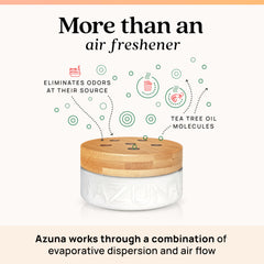 Azuna twelve-ounce gel refill with tea tree for continuous fresh air.