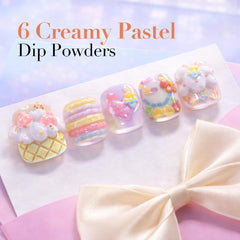 AZUREBEAUTY buttercream dip powder offers vibrant color and smooth application.