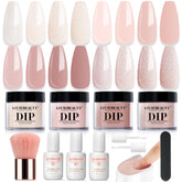 AzureBeauty dip powder starter kit contents ready for at-home manicure
