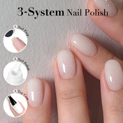 AZUREBEAUTY Milky White closeup reveals pearlescent gloss.