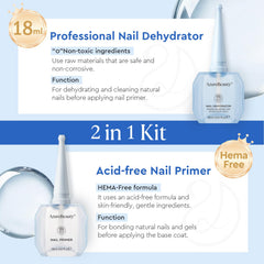AzureBeauty Nail Dehydrator label close-up shows reliable prep for clean surfaces
