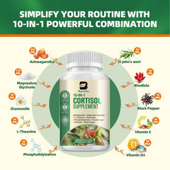 Cortisol Detox capsules arranged for daily dosage and portability