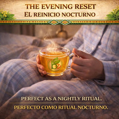 B-Experts Senna leaf tea cup steeping for a calming moment