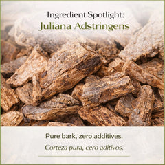 B-Experts Wildcrafted Cuachalalate ingredients on display.