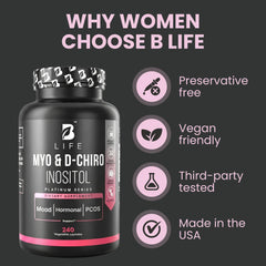B Life Company Myo-Inositol 40:1 packaging image conveying quality and purity
