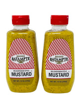 Ba-Tampte Mustard pack-2 bottle front evokes fresh flavor for sandwiches.
