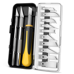 BaBaYang Exacto knife set with storage box for organized portable cutting.