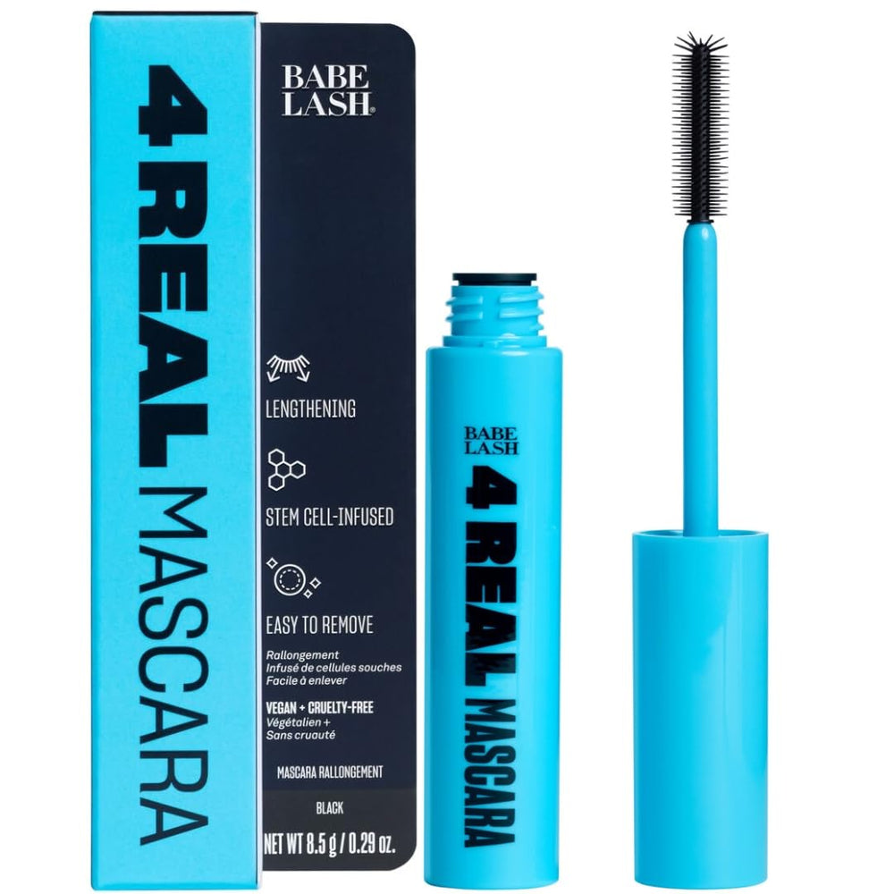 Babe Original 4 Real Mascara black bottle with sleek design and vegan cruelty-free promise