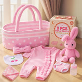 Babeside bassinet with pink dots, portable play space for dolls