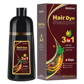 Bablabear dark brown color shampoo bottle pour for easy application and quick results.