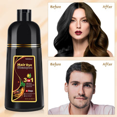 Bablabear Gray hair coverage application demonstrates even color deposit.