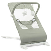 Baby Delight Alpine Deluxe Bouncer folded for travel, portable and compact.