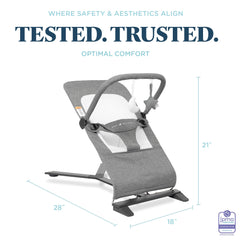 Baby Delight Alpine Deluxe Bouncer with removable toy bar for engagement
