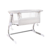 Baby Delight Beside Me Dreamer Bassinet driftwood grey finish keeps baby close for nighttime checks.