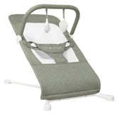 Baby Delight Highland Bouncer seat with sage tweed fabric for soothing comfort