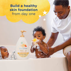 Baby Dove Melanin-rich Skin Nourishment nourishing-moisture-blend provides lasting moisturization after bath.