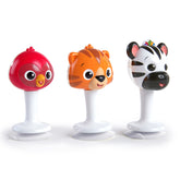 Baby Einstein rattle-trio set assembled for engaging mealtime and travel.