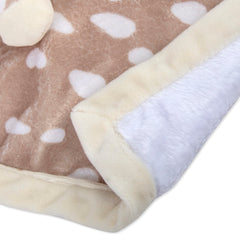 Lovey blanket swaddled in crib for nap time